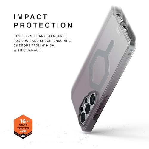 Image of Urban Armor Gear UAG Designed for Galaxy S26 Ultra 5G Case, Plyo - Compatible with Magnetic Charging Translucent Rugged Military Drop Tested Protective Cover - Black /Clear Ombre
