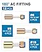 54 pcs Air Conditioning Hose and Fitting Kit 6.5ft #6#8#10 AC Hoses and #6#8#10 AC Fittings with O-Ring Universal for Automotive and Residential A/C Systems