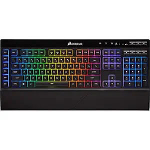 CORSAIR K57 RGB Wireless Gaming Keyboard - <1ms response time with Slipstream Wireless - Connect with USB dongle, Bluetooth or wired - Individually Backlit RGB Keys, Black