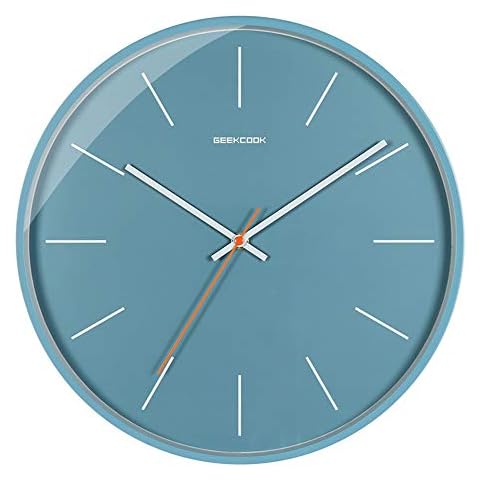Geekcook Simple Modern Clock Creative Silent Indoor Hanging Non Ticking Wall Clock for Home Decoration Cover
