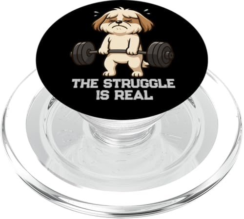 Shih Tzu Deadlift Palestra Ratto Lotta è Reale Sollevamento Mamma Papà PopSockets PopGrip per MagSafe
