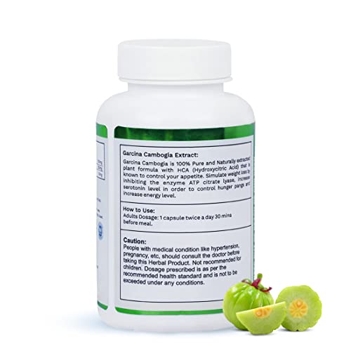 Image of NUTRASLIM Garcinia Cambogia Capsules for with HCA & Green Tea Extract - Weight Management Supplement - 60 Capsules