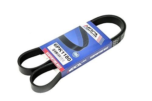 Image of MOCA 6PK1180 EPDM Serpentine Belt Fits Acura Ford for Nissan 3.2L 3.5L SOHC 2-Door