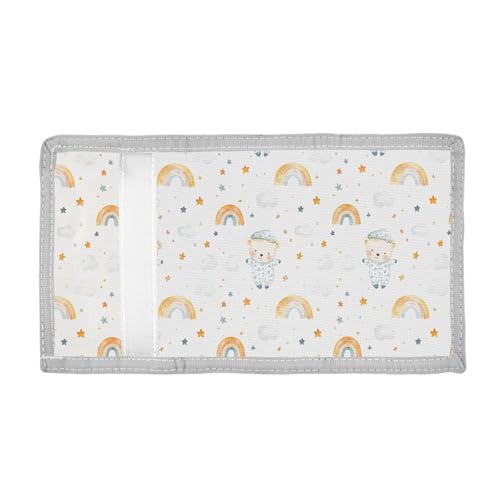 ALAZA Kids Wallets for Boys Girls Toddler Trifold Wallet Children Small Bear Rainbow with Zipper Coin Pocket2