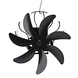 HEEPDD Holzofenventilator, Aluminiumlegierung, Wärmebetrieben, Verbessert die Effizienz für Holzöfen und Pelletöfen, Optimale Temperatur 212–482 °F, Ideal für Hütten und Zelte