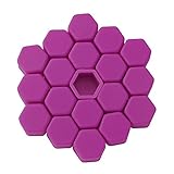 19mm-PINK Silicone Car Wheel Hub Lugs Nuts Bolts Cover Protective Cap Dust Protective Tyre Valve Screw Cap Cover(20pcs/Set)