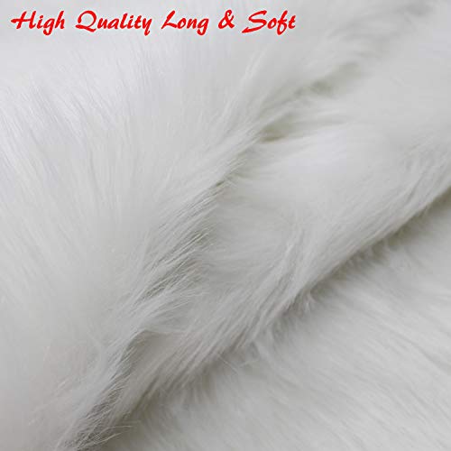 Joyin Christmas Tree Skirt 48 Inch, White Faux Fur Snowy White Plush Velvet Christmas Tree Skirt For Merry Christmas Holiday Tree Decorations And Party #TOP5