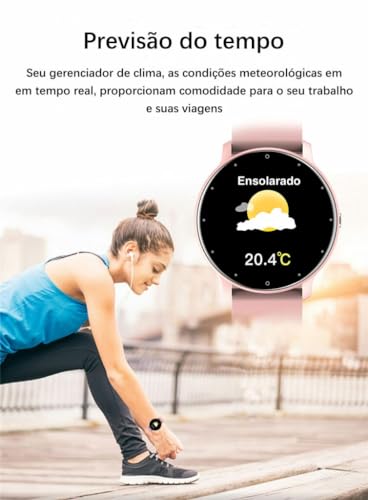 Smartwatch Lige Relógio Inteligente Tela Full Touch 1.28 A prova d'água IP67, Modos Esportivos e Re
