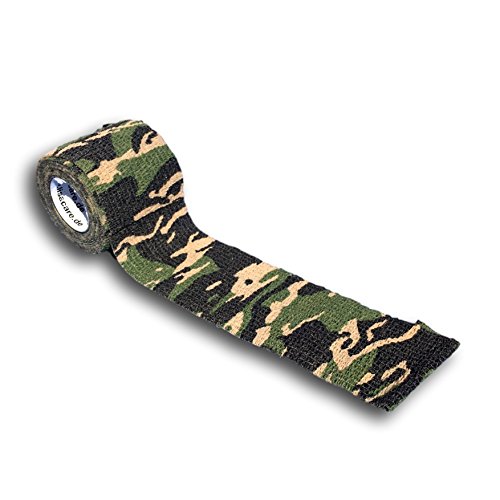 LisaCare - Benda elastica coesiva, autoadesiva, larghezza 5 cm, per persone e animali, per sport, lavoro, equitazione, colori e motivi assortiti