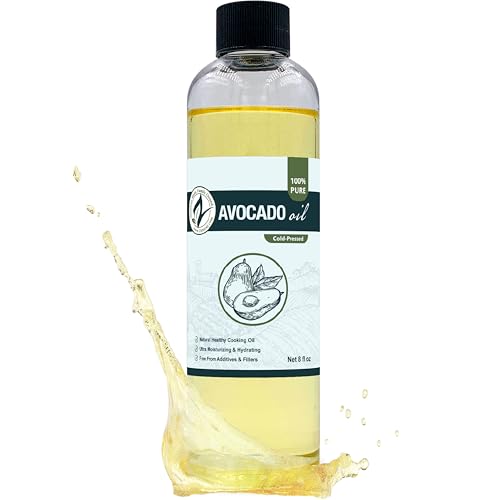 Image of Zatural 100% Avocado Oil Pure Natural without Additives, Clean, Cold Pressed, Non-GMO, Vegan: For Cooking, Frying, Baking and for Sauces, Dressings, Marinades, Salads (8 Ounce)