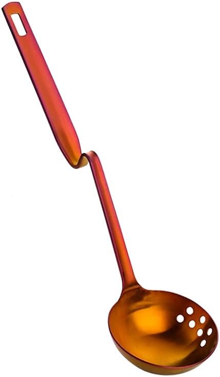 Tea Spoons Long Handle Household Colander Creative Z-Shaped Hanging Spoon Stainless Steel Soup Spoon Restaurant Hot Pot Spoon 2 Pieces Ice Tea Spoons (Color : Blue) (B)