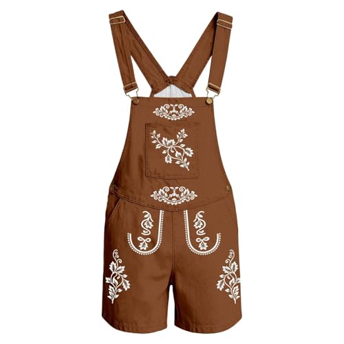 Pantalon en cuir Oktoberfest traditionnel pour homme avec bretelles réglables look vintage uni
