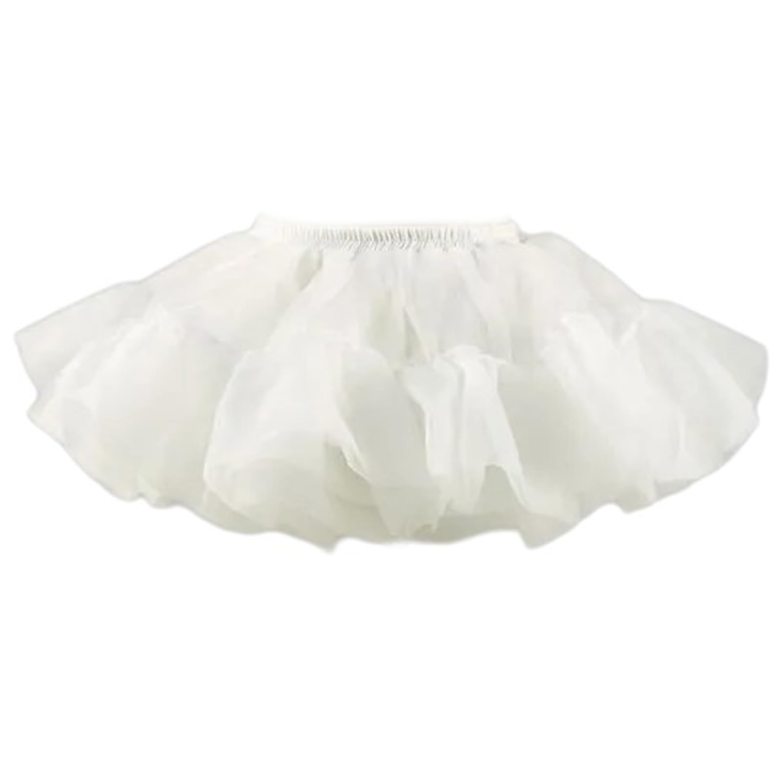 Maxtonser Womens Tulle Tutus Skirt Elastic Waist Double Layer Ruffled Bubble Puff Skirt Petticoat Under Dresses Costume Underskirt