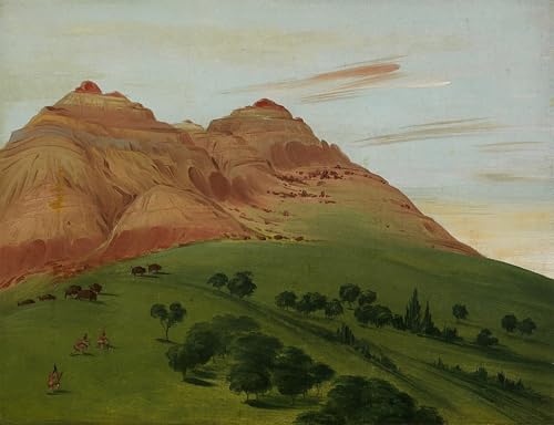 Peinture sur toile nordique George Catlin pour sublimer l'ambiance d'une chambre zen