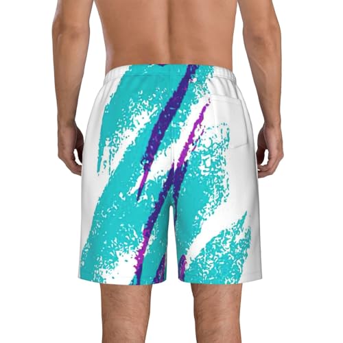WURTON 90's Cup Design Print Men's Swim Trunks Quick Dry Beach Shorts with Pockets Lining Swimwear Bathing Shorts3