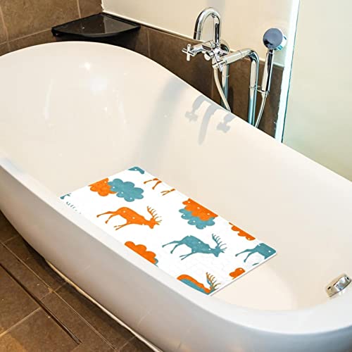 Tapis de bain antidérapant avec ventouses et trous de drainage