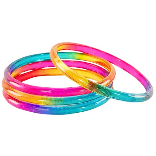 Image of STYOLLO Viral Jelly Plain Transparent Glass Kada Set For Women & Girls | Kanch Kada For Girls | Daily Ethnic Traditional Jewelry | Glossy Classic Fashion Kangan For Wedding, Festive & Parties - Set Of 4
