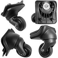 Tobeso-Nuoze 4 Stück Kofferrollen Ersatzrollen Ersatzräder für Koffer Reparatur 360°Drehbare Koffer Ersatzrollen mit 4 Befestigungslöchern L044