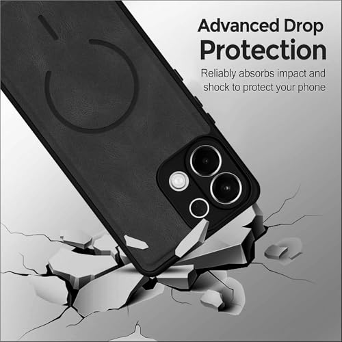 Image of SBMS Back Cover for Oppo K13 5G | Ultra Slim Soft Rubberised Hard Case | Oil Feel Soft Leather Back | Mag-Safe Design (Mag-Safe Not Support) | Camera Protection Case for Oppo K13 5G (Black)