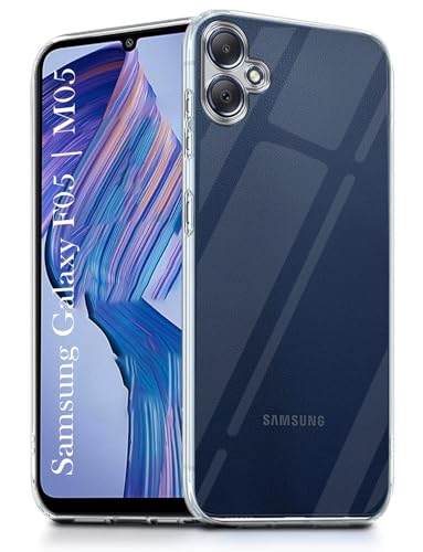 Image of Jkobi Back Cover for Samsung Galaxy F05 | M05 (Silicone Clear Shockproof Case with Camera Protection | Soft and Flexible | Transparent)