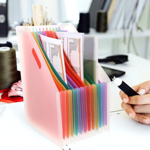 Rangement de documents A4 plastique rigide trieur extensible pour classement bureau - 4