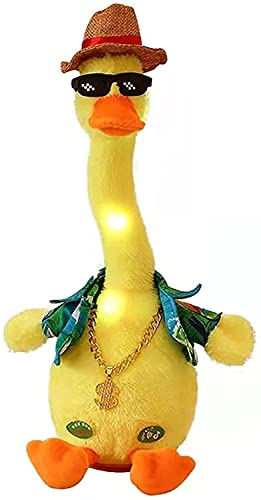 2021 Popular Social Duck Twisting Dance Party Singing Social Duck Electronic Plush Toy Decoration Children\'s Fun Early Education Toys Home Decoration Gifts Plush Toys