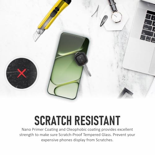 Image of SupCares Tempered Glass for OnePlus Nord 6 (6.78 Inch) With Installation Kit | 9H Edge to Edge Screen Protector | Black