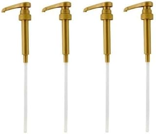ALPENKOK Syrup Pump - Compatible with Torani and Davinci Syrup Bottles (25.4 oz-750ml Bottles) (4 Pack)