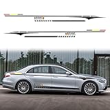 SUNBREATH 4PCS Car Body Modified Motor Sport Style Stripe Sticker Graphic Vinyl Racing Stripe Decal