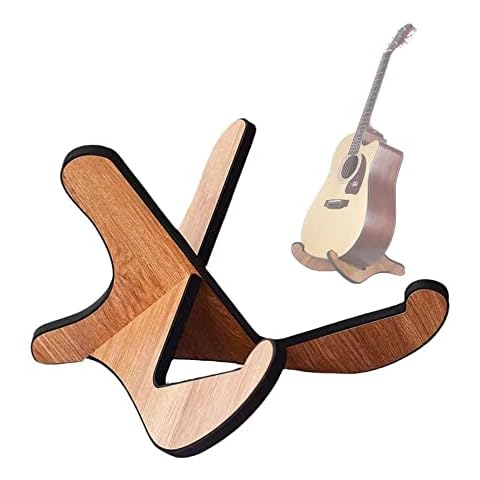 Coret Universal Portable Wooden Guitar Stand, Acoustic and Classical Guitar Stand,Portable Guitar Stand Holder, with Non Slip EVA Padding Cover
