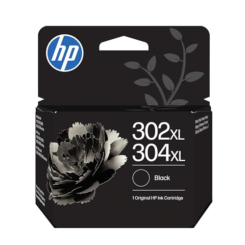 HP 302XL/304XL High Yield Black Original Ink Cartridge (B7RT9AE) - Works DeskJet 1110 2130 3630 2600 & 3700 series OfficeJet 3830 4650 series ENVY 4520 series 5020 5030 5032