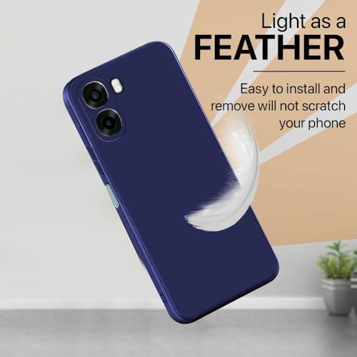 Image of Back Cover for Oppo A6x 5G / A6x 4G / K14x 5G | Full Camera Protection | Premium Liquid Silicon Case | Flexible Bumper Case for Oppo A6x 5G / A6x 4G / K14x 5G (Dark Blue)
