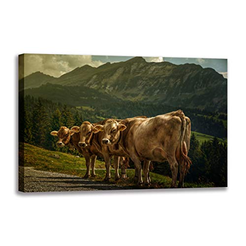 Highland vache montagne impression sur toile premium grand format