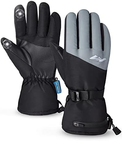 Ski Gloves Winter Gloves for Men Waterproof Snow Gloves -20 Ski Gloves 3M Thinsulate Warm Thermal Gloves Touch Screen for Skiing Snowboarding Shoveling Cycling Running Climbing Hiking Outdoor Sports
