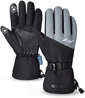 Ski Gloves Winter Gloves for Men Waterproof Snow Gloves -20 Ski Gloves 3M Thinsulate Warm Thermal Gloves Touch Screen for Skiing Snowboarding Shoveling Cycling Running Climbing Hiking Outdoor Sports