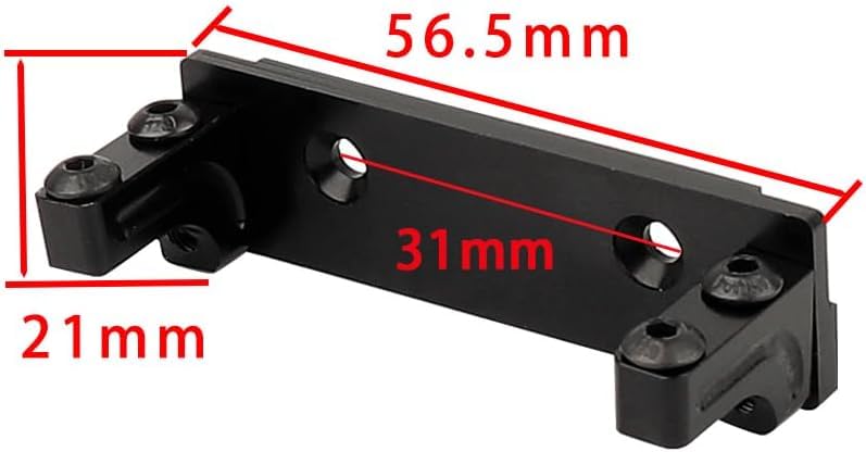 ZIJOT Servo Mount Holder Servo Bracket for 1/10 SCX10 AXI03004 Capra 1.9 RC Car Alloy Upgrade (Black)