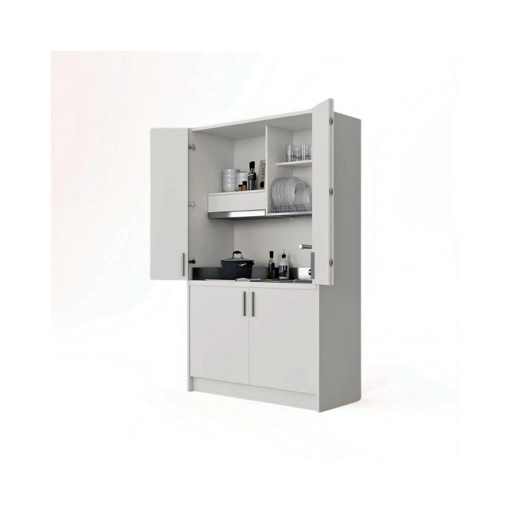 Versenkbare Küche komplett mit Geräten Fold weiß 125