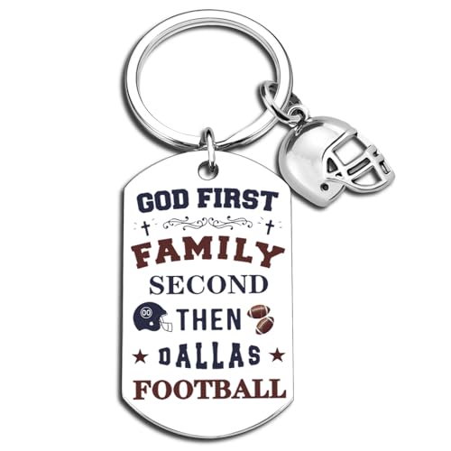 Ibiwe Cowboys Gifts for Men Cowboys Football Keychain Football Gift for Men Boys Football Fans Western Themed Birthday Party Gifts for Sport Lovers