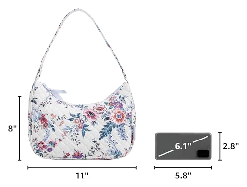 Image of Vera Bradley Women's Cotton Frannie Crescent Crossbody Purse