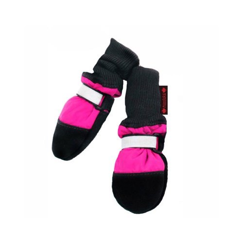 Muttluks Fleece Lined 1.5-Inch to 2.25-Inch Dog Boots, XX-Small, Pink, Set of 4 by Muttluks