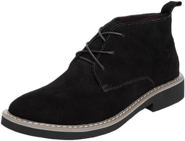 Men's Casual Shoes High-top Rubber Shoes Round-Toed Low-Heeled Non-Slip wear-Resistant Comfortable Breathable Outdoor Sports Shoes for Men