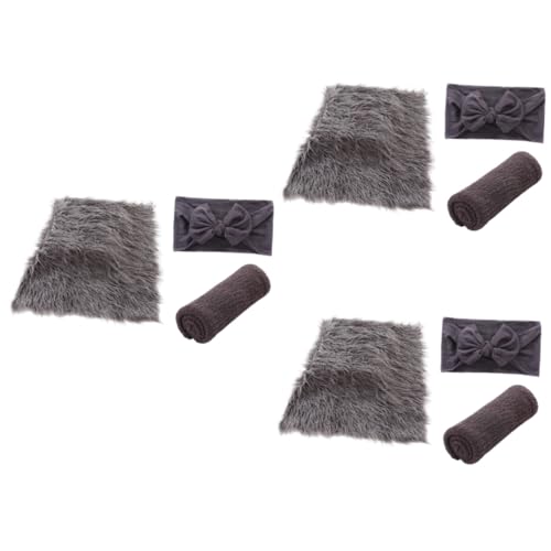 Gadpiparty 9 Piezas Trajes para bebés Varones Accesorios de fotografía recién Nacido Vestidos Ropa de niño recién Nacido Accesorio de fotografía de bebé Manta de fotografía Infantil Lujo