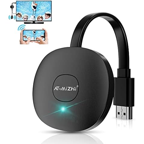 AT-Mizhi Wireless HDMI Display Dongle Adapter 4K/5G - Mirror Screen Display Adapter Stream Video/Audio from Phone/Pad/Mac/Android/Win Laptop to TV/Projector/Monitor, Support Airplay/Miracast/DLNA Cover