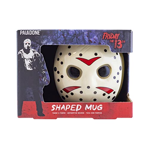 Paladone Taza Viernes 13 - Taza Oficial con Forma de Máscara de Jason Voorhees, Decoración de Halloween 500ml