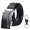 flintronic Ceinture en Cuir pour Homme, Réglable à Cliquet Ceinture Boucle Automatique 3.5cm * 130cm (Porte-clés et boîte inclus) – Original Idee Cadeaux Noël