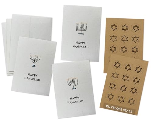Cartes de Hanoukka et enveloppes Menorah pour illuminer les vœux de fin d'année en famille