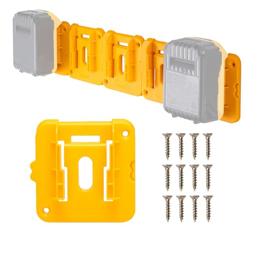 6 Pack Battery Mount Holder for Dewalt 20V 60V Battery Dock Holder Fit for DCB200 DCB203 DCB205 DCB206 Batteries