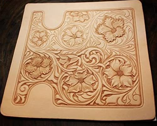 100% Veg Tan Full Grain Leather Cowhide Pre-Cut Pieces 8-9 Oz. (3.5Mm) - Tooling Leather Hide - Vegetable Tanned Leather For Tooling, Carving, Molding, Dyeing (White-Veg Tanned, 12"X12") #TOP3