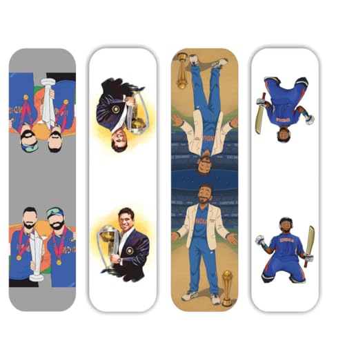 Image of Zesta Magnetic Bookmark Set of 7 | Aesthetic Book Mark for Reading | Cute Anime Bookmarks for Kids, Students | Book Accessories for Novels, Gifts for Readers(Cricket Magnetic Bookmarks, 9X2.5 Cms)