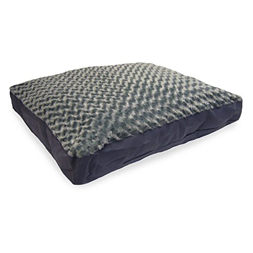 Image of Furhaven Pillow Dog Bed for Large /Medium Dogs w / Removable Washable Cover - Ultra Plush Faux Fur & Suede Mattress - Chocolate, Large